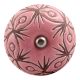 Pink Etched Ceramic Floral Wine Stopper