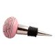 Pink Pattern Etched Ceramic Wine Stopper