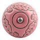 Pink Leaf Flower Etched Ceramic Wine Stopper