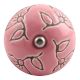 Pink Calla Lily Brown Etched Ceramic Wine Stopper
