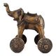 Brass Elephant on Wheel Temple Toy