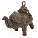 Tribal Elephant Good Luck Brass Box