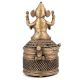 Round Tribal Ganesh Brass Box