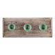 Mint Green Glass Wooden Hooks