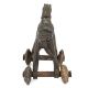 Old Brass Temple Toy Horse on Wheels
