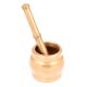 Mortar Pestle Brass Grind Food Crusher
