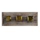 Golden Square Cut Flat Glass Wooden Hooks