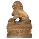 Chinese Folk Fengshui Brass Lion Statue