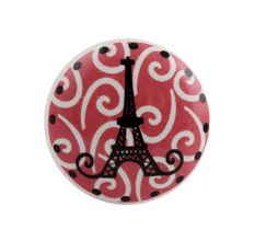 Pink Paris Eiffel Tower Flat Dresser Knob