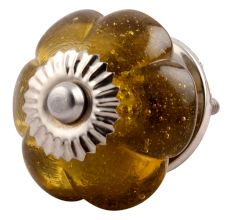 Olive Melon Glass Dresser Knob Online