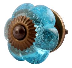Turquoise Melon Glass Drawer Knob Online