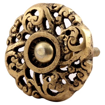 Peach Blossom Brass Drawer Knobs