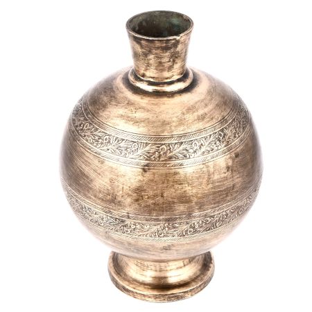 Hand Crafted Round Bronze Big Water Pot Matka