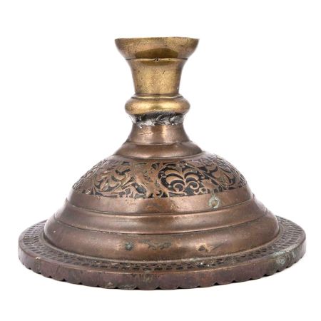 Brass Floral Design Heavy Hookah Base