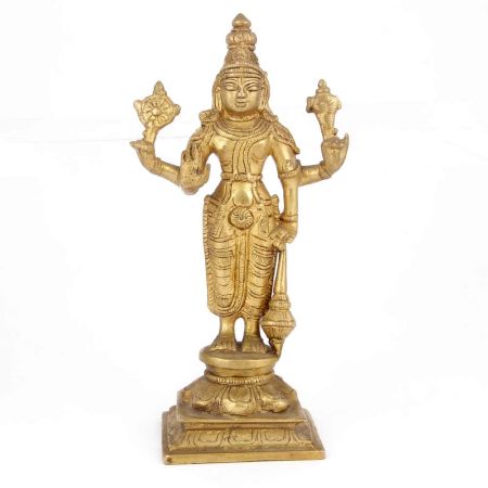 Brass God Vishnu Standing