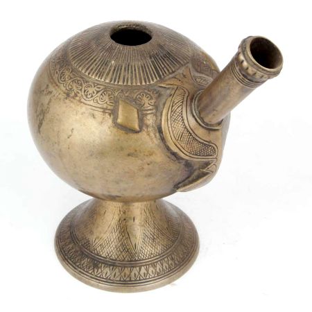 Old Brass Middle Hookah Base Pot