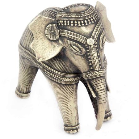 Brass Dhokra Elephant Statue