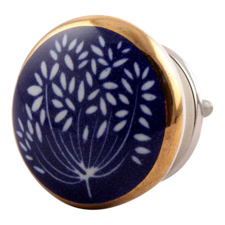 Purple Waxflower Flat Ceramic Cabinet Knob Online