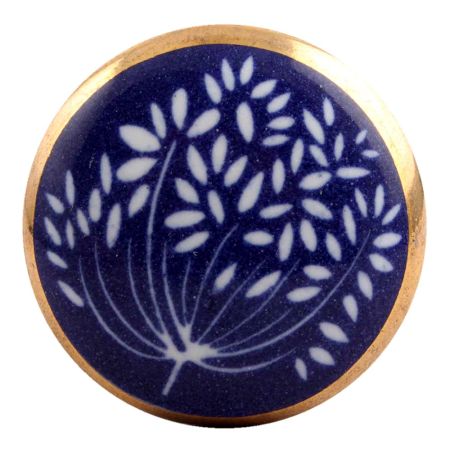 Purple Waxflower Flat Ceramic Wine Stopper