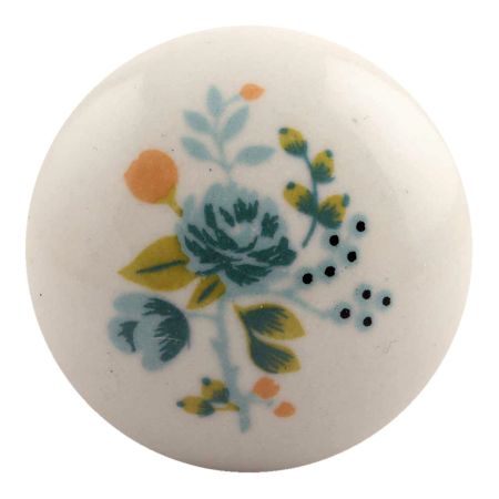 Green Marjoram Flower Ceramic Wine Stopper