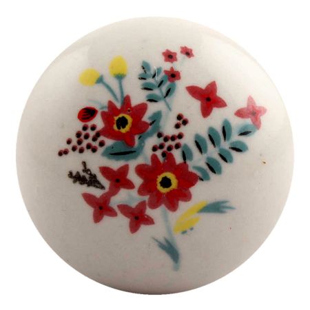 Red Dahlia Flower Ceramic Wine Stopper