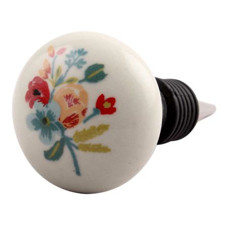 Multicolor Flower Ceramic Wine Stopper