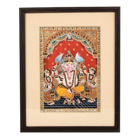 Lord Ganesha Tanjore Painting 14 inch