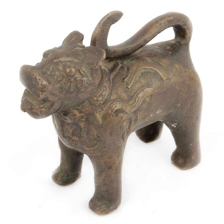 Handmade Rustic Tiger Brass Statue