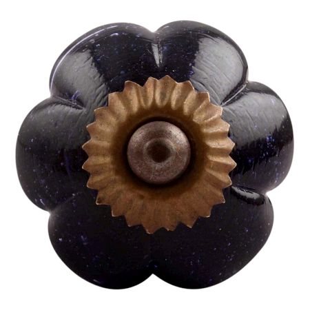 Navy Blue Melon Glass Cabinet  Knob Online