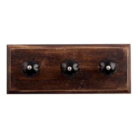 Black Melon Glass Wooden Hooks