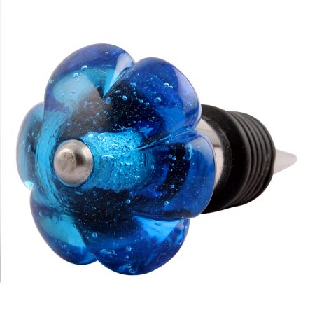 Royal Blue Melon Glass Wine Stopper