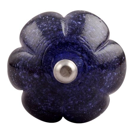 Navy Blue Melon Glass Wine Stopper