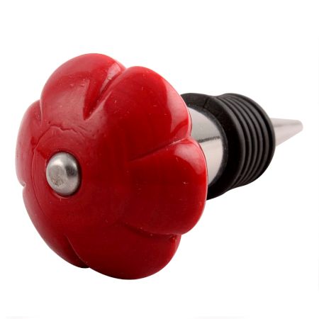 Red Melon Glass Wine Stopper