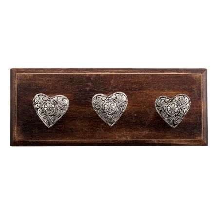 Aluminium Heart Shape Wooden Hooks