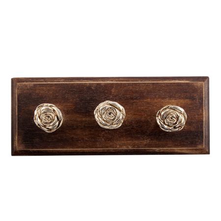 Rose Aluminium Wooden Hooks