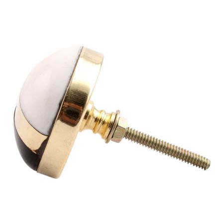 Black White Brass Resin Knobs