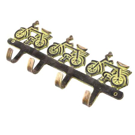 4 Brass Cycle Large Four Wall Hooks