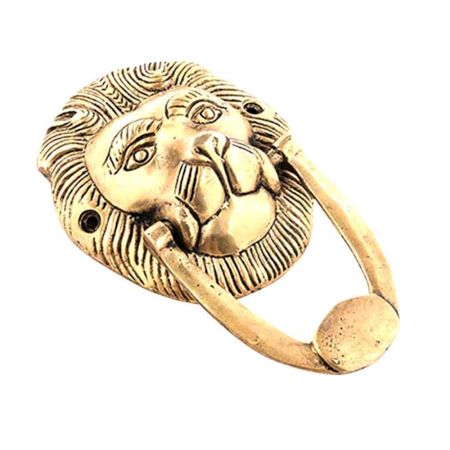 Solid Brass Lions Head Door Knocker