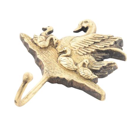Bronze Duck with Ducklings Wall Hooks