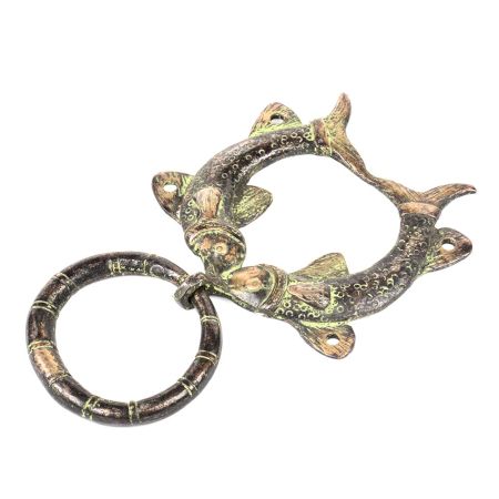 Vintage Brass Fish Ring Door Knocker