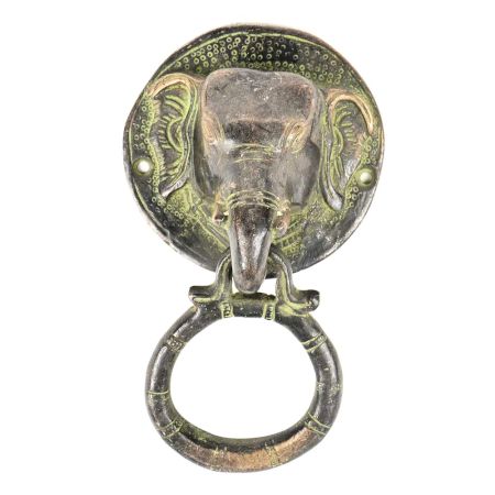 Vintage Brass Elephant Door Knocker