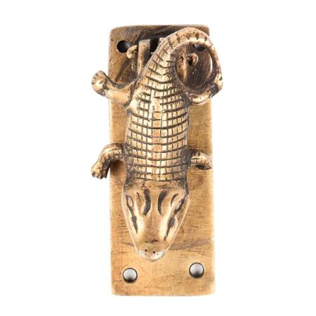 Golden Brass Crocodilr Door Knocker