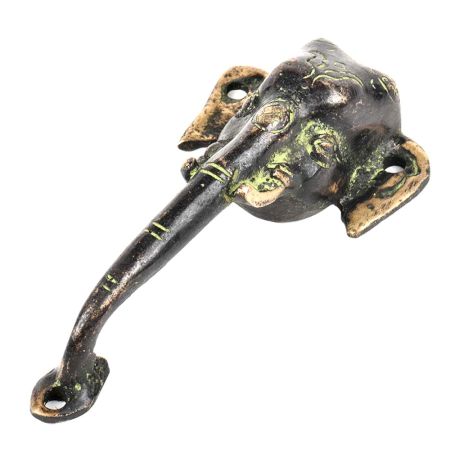 Black Brass Elephant Door Handles