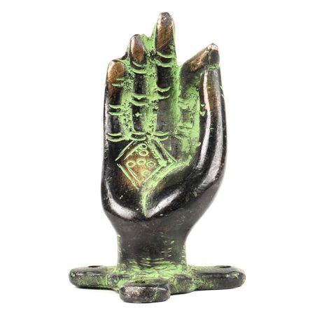 Yoga Mudra Brass Pulls Handle Patina