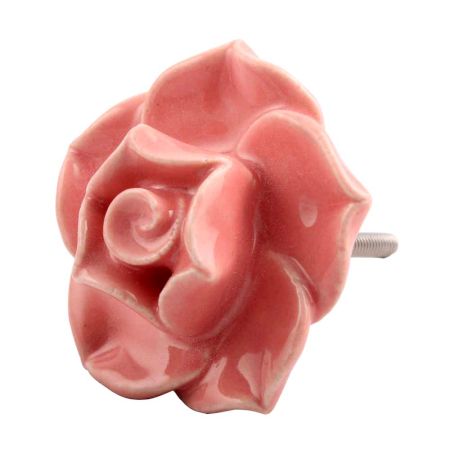 Pink Rose Ceramic Cabinet Knob Online
