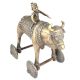 Vintage Brass Bull with Rider Temple Toy