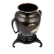 Vintage Black Colored Brass Handpainted Vase