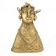 Brass Tribal Women Bust Statue with Hoop Earrings