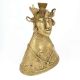 Brass Tribal Women Bust Statue with Stud Earrings
