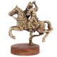 Brass Indian Soldier on Horseback and Sword